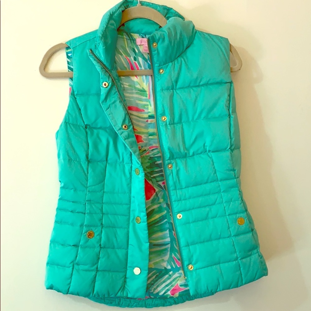 Mint green Lilly Pulitzer down vest